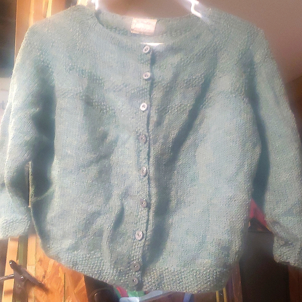 Hand knit Harriett McBurney sweater